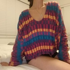 80s vibe Urban Outfitters oversized sweater